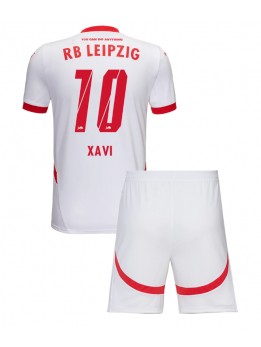 Detské Futbalové oblečenie RB Leipzig Xavi Simons #10 2024-25 Krátky Rukáv - Domáci (+ trenírky)